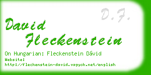 david fleckenstein business card