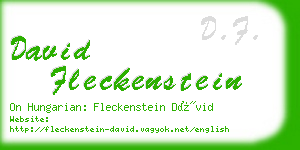 david fleckenstein business card